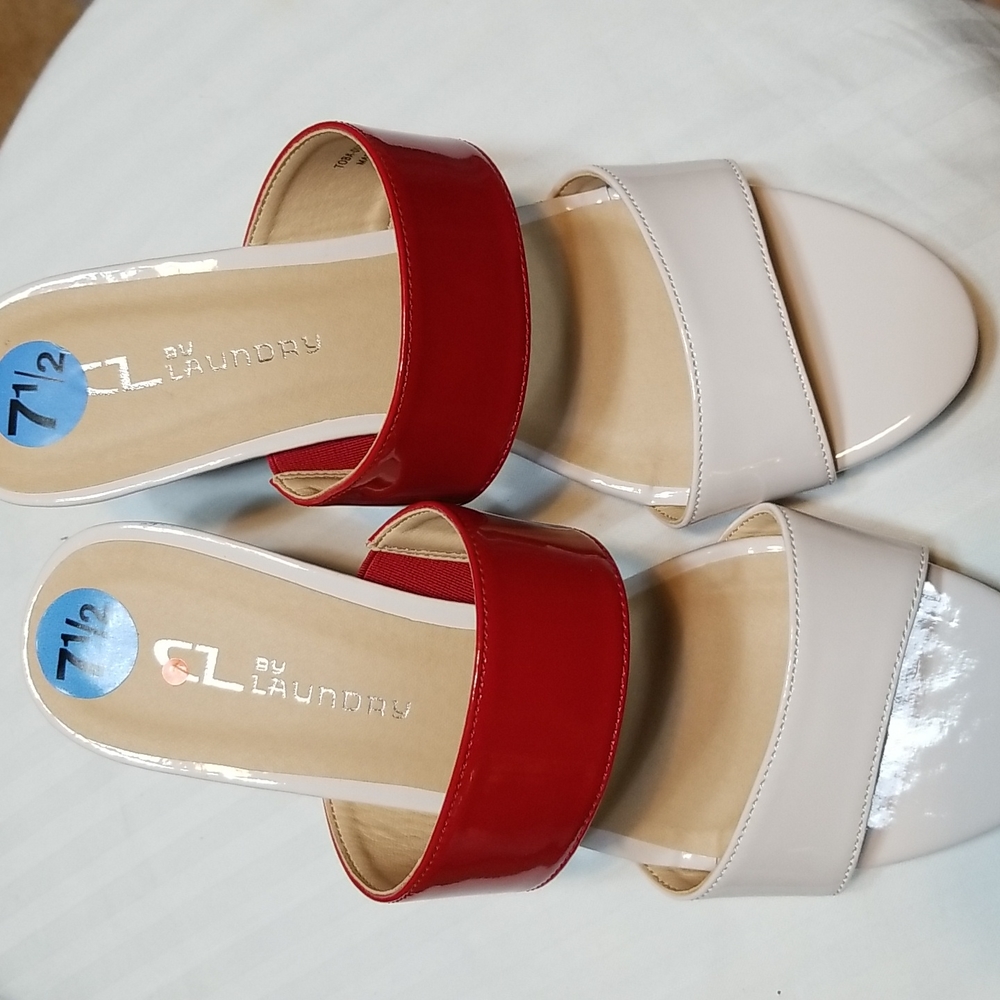 Slip ons by Laundry Sz (7 1/2) / 38 wedge heels - Picture 2 of 4
